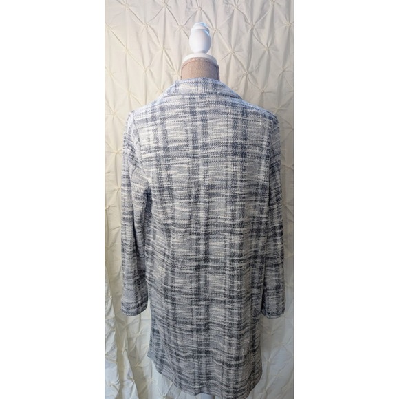 Women's Black & White Business Casual Lightweight Blazer Jacket Size Medium - Picture 6 of 8